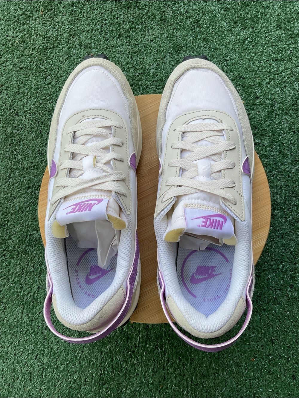 Nike Waffle Debut Women’s Size 8 White Purple Sneakers DH9523-104 - Picture 8 of 11